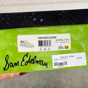 Sam Edelman Poppy White Leather Sneakers